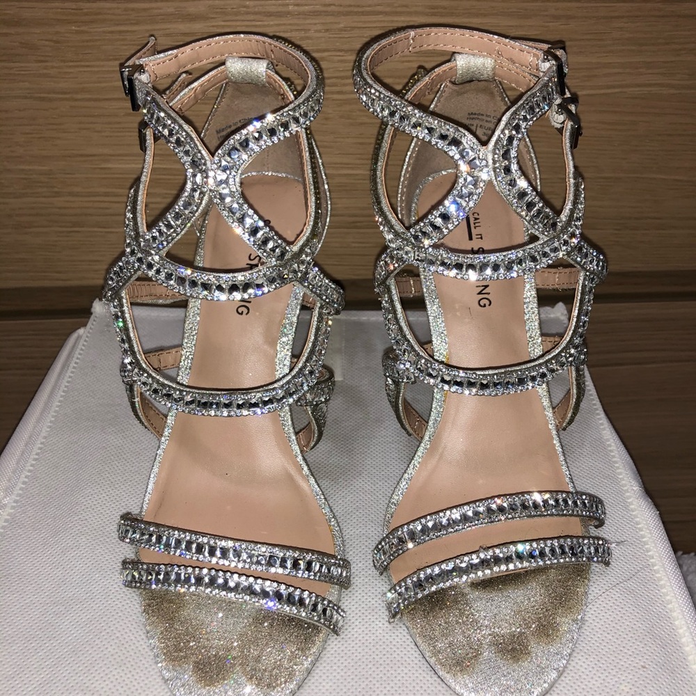 Silver High heels